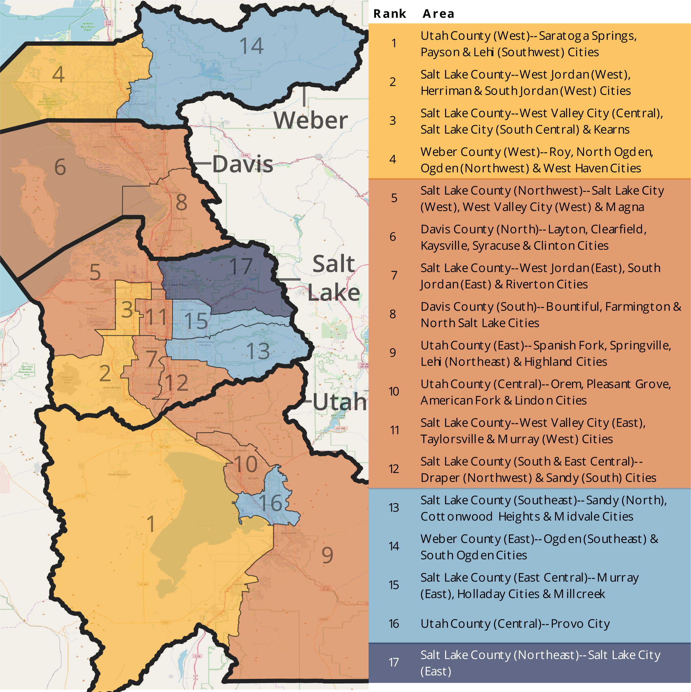 Significant Statistics Which Area Of The Wasatch Front Has The 